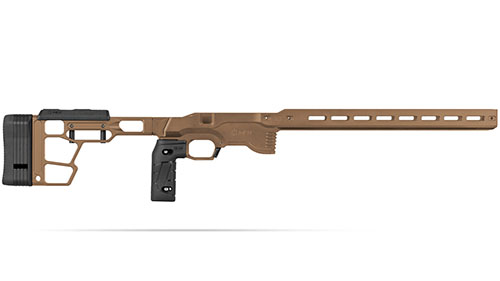 Upgrade to the MDT ACC Premier GEN2 Chassis for enhanced stability, customizable balance, and versatility with an integrated ARCA rail for precision shooting.